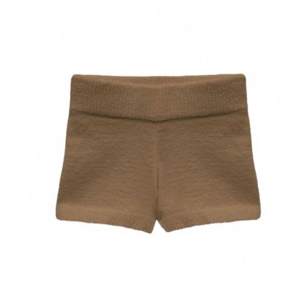 NWT Katie J NYC Parker Cozy Shorts Girls Small Mushroom Brown